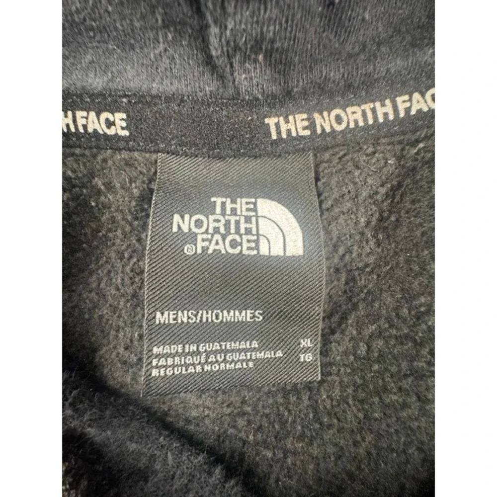 The North Face Hoodie Mens XL Red Black Colorblock Pullover Logo Sweatshirt